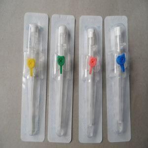 Disposable IV Cannula with Wings Port Catheter Needle with in Stopper Ce ISO 18g 20g 22g 24G 26g