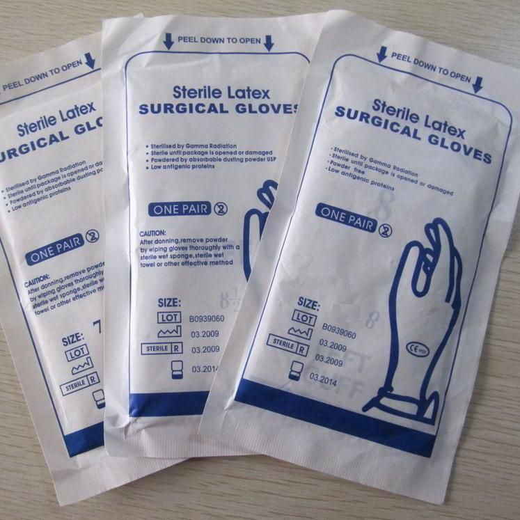 7/6.5/6/7.5/8 Sterilized Powder Free Latex Surgical Gloves with Good Quality and Competitive P Rice