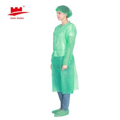 OEM Service Disposable Non Woven V-Shape Collar Patient Gown Suit Lace up