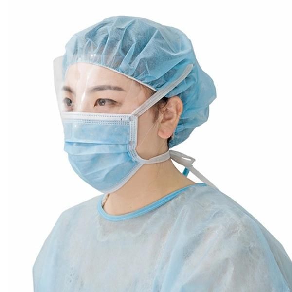 Medical Face Mask with Plastic Visor Anti-Spitting Mask