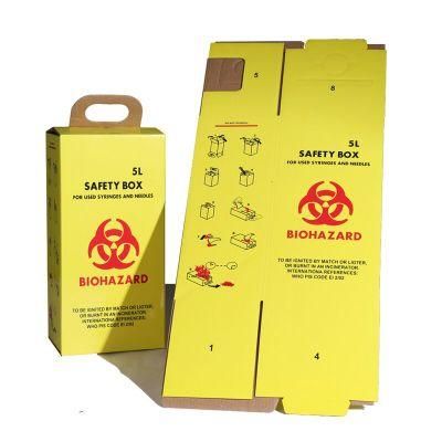 Medical Disposable Sharp Waste Container Plastic and Paper 3L 4L Safety Box