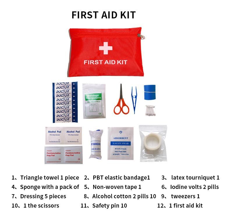 Custom Multifunctional Home Emergency Medical First Aid Kit Bag Portable Outdoor Waterproof Survival First Aid Kit with Supplies