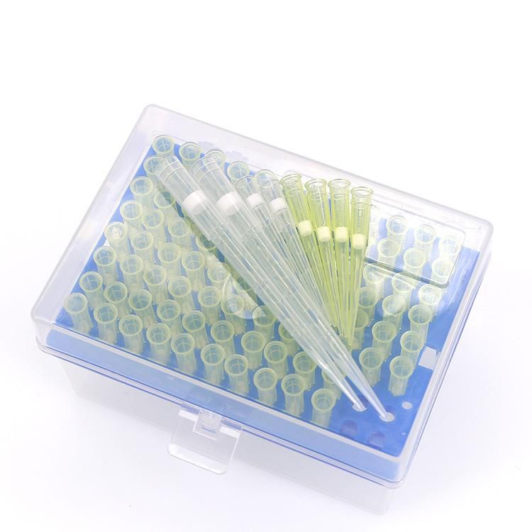 DNA-Free Rna-Free White Yellow Blue 96 Wells 100 Wells Rack Filter Pipette Tips