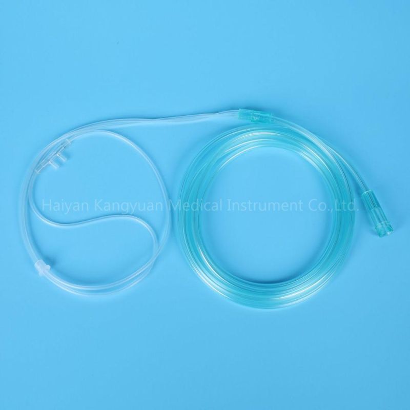 Disposable PVC Oxygen Nasal Cannula Transparent Tube Soft Tip Oxygen Therapy Device Medical Cannula