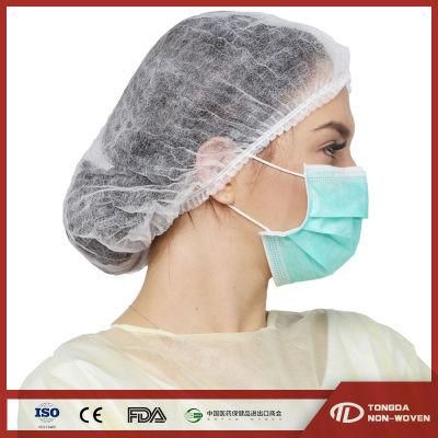 Non Woven Double Elastic Comfort Disposable Clip Cap