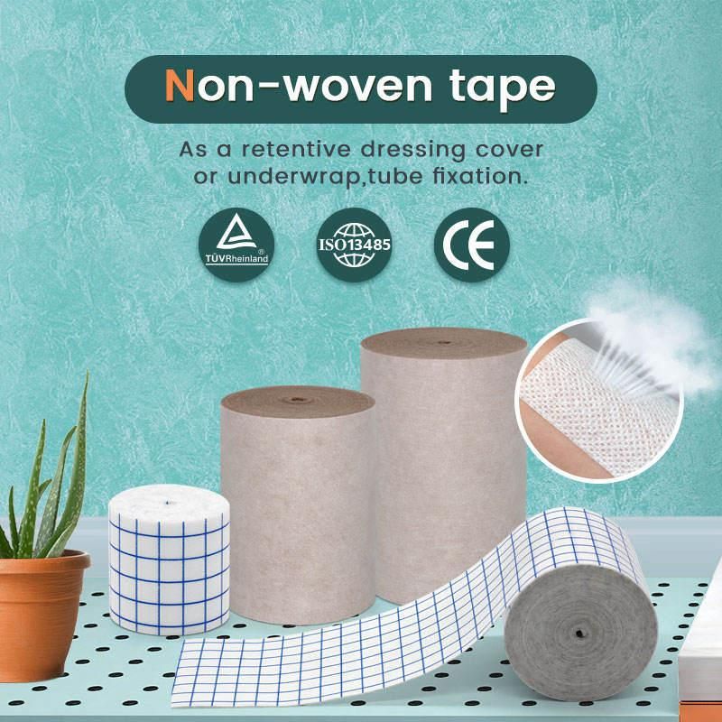 Back Paper Tape /Disposable Adhesive Wound Care Non-Woven Surgical Tape Roll, Medical Plaster