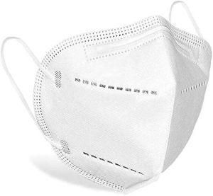 Disposable Face Mask, White 5-Ply Protection. Pollen and Haze-Proof with Elastic Earloop and Nose Bridge Clip-325701
