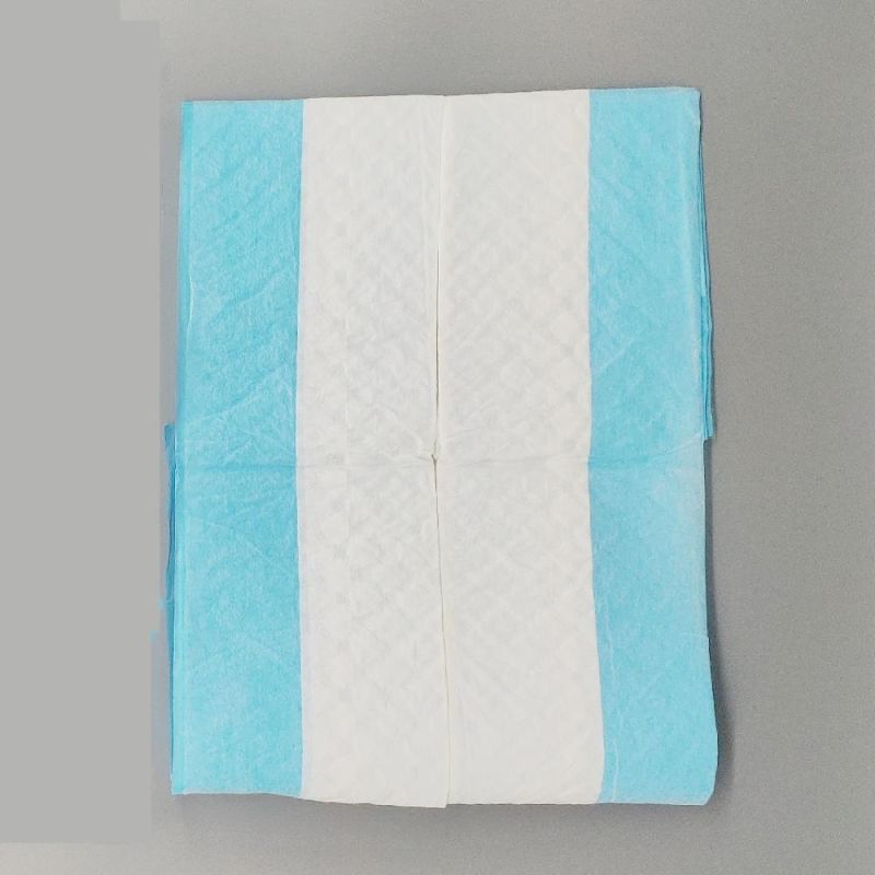21" Blue Disposable Medical Non Woven Fabric Bouffant Cap