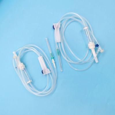 Infusion Set Consist of Hose Chanber with Air Vent Rubber Connector Roller Clamp Needle Spike