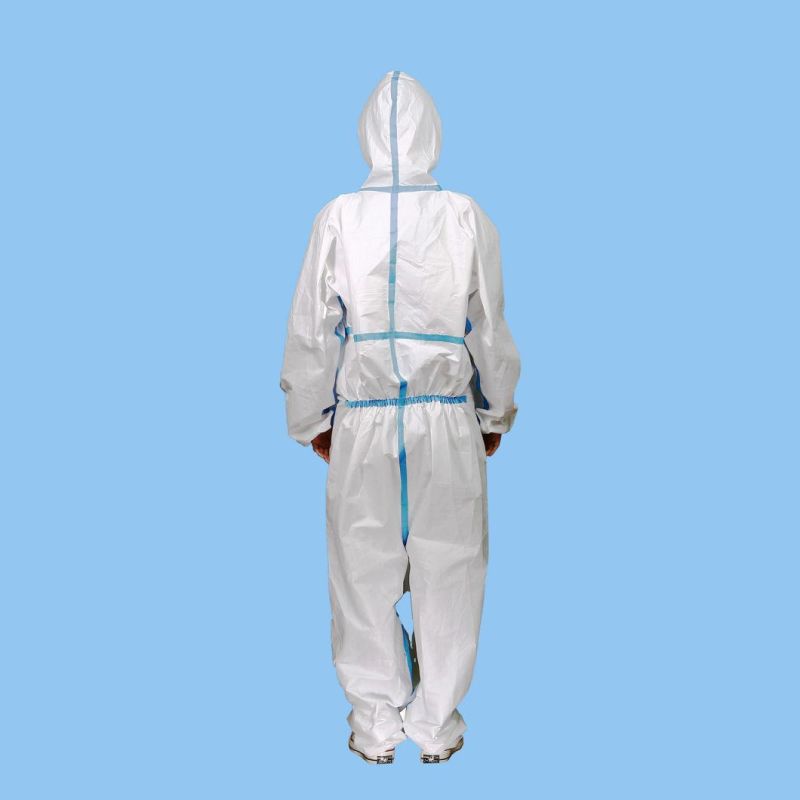 Blue White, Disposable, Soft, Customized, Doctor, Medical, Safety, Hospital, Protective, Big Size Coverall