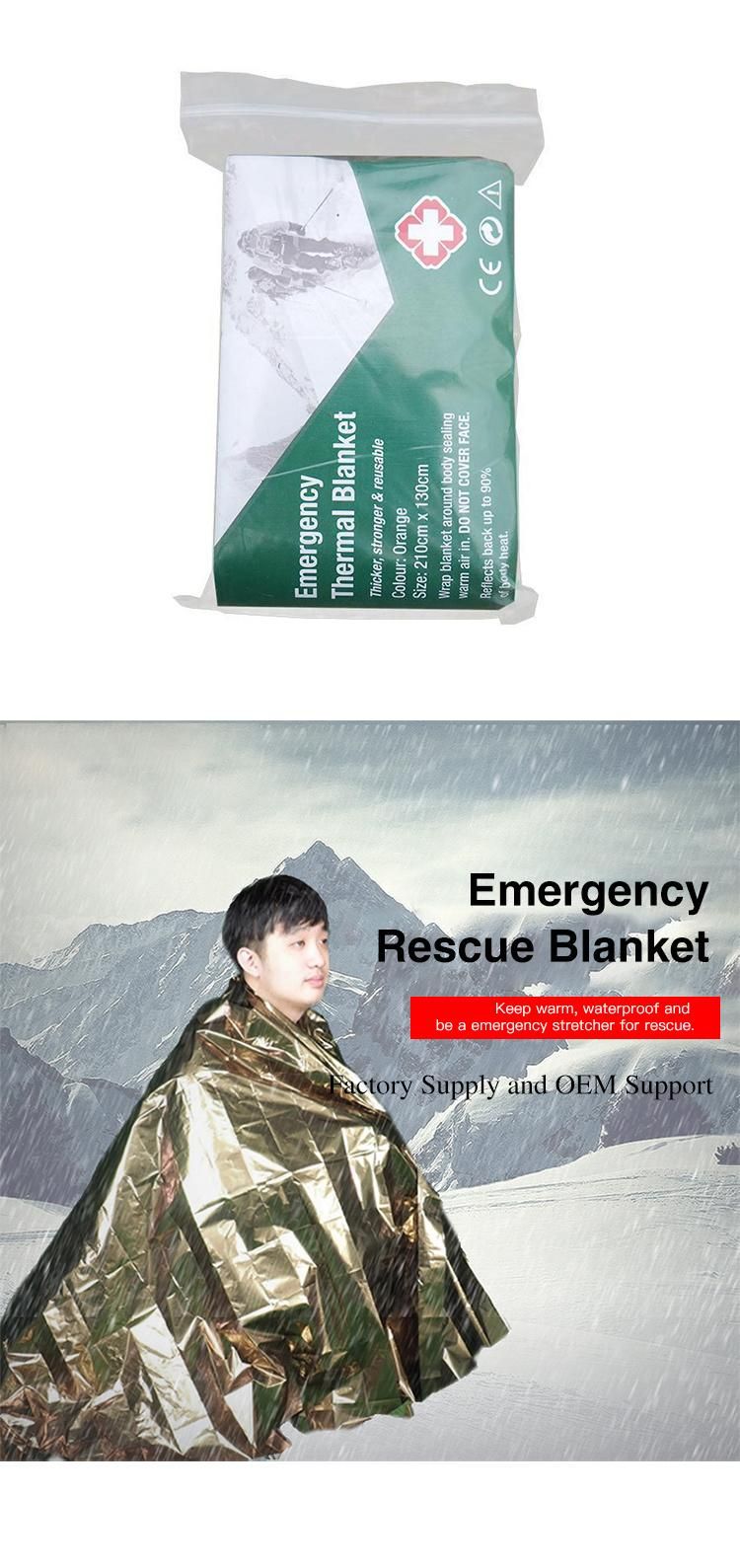 Trade Assurance Reach Approved CE Approved Survival Blanket, Thermal Foil Emergency Blanket Rescue Blanket