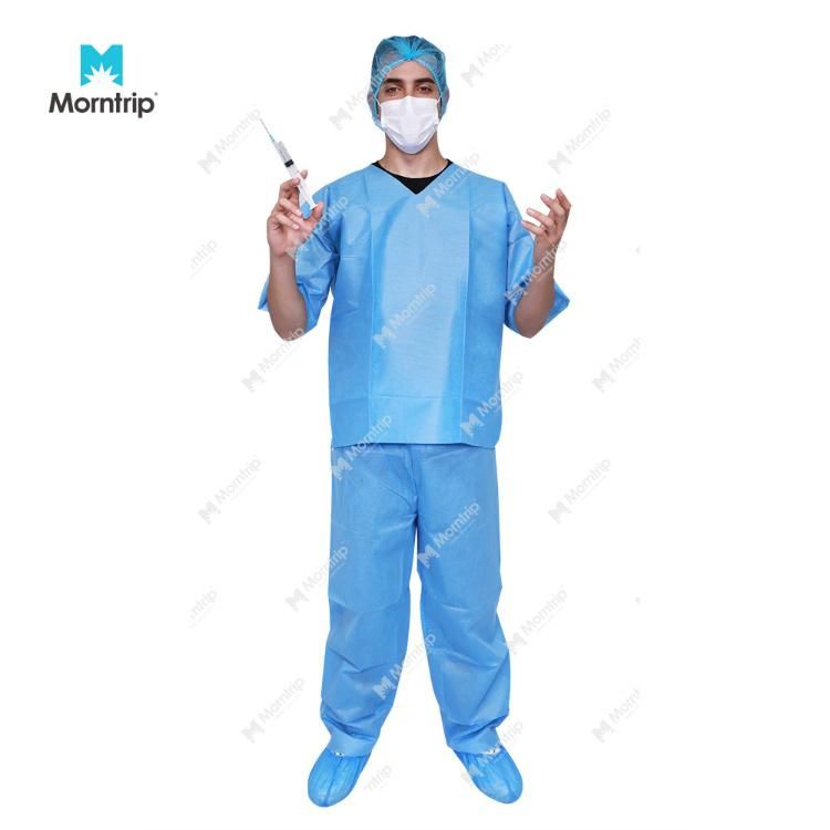 Non Woven Waterproof Disposable Uniform Scrub Suit