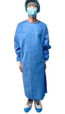 Level 1 SMS Non Woven Gown Disposable Sterile Reinforced Surgical Gowns for Hospital