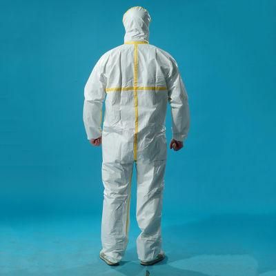 Chemical Resistance Protective Disposable Medical Microporous Film Coverall