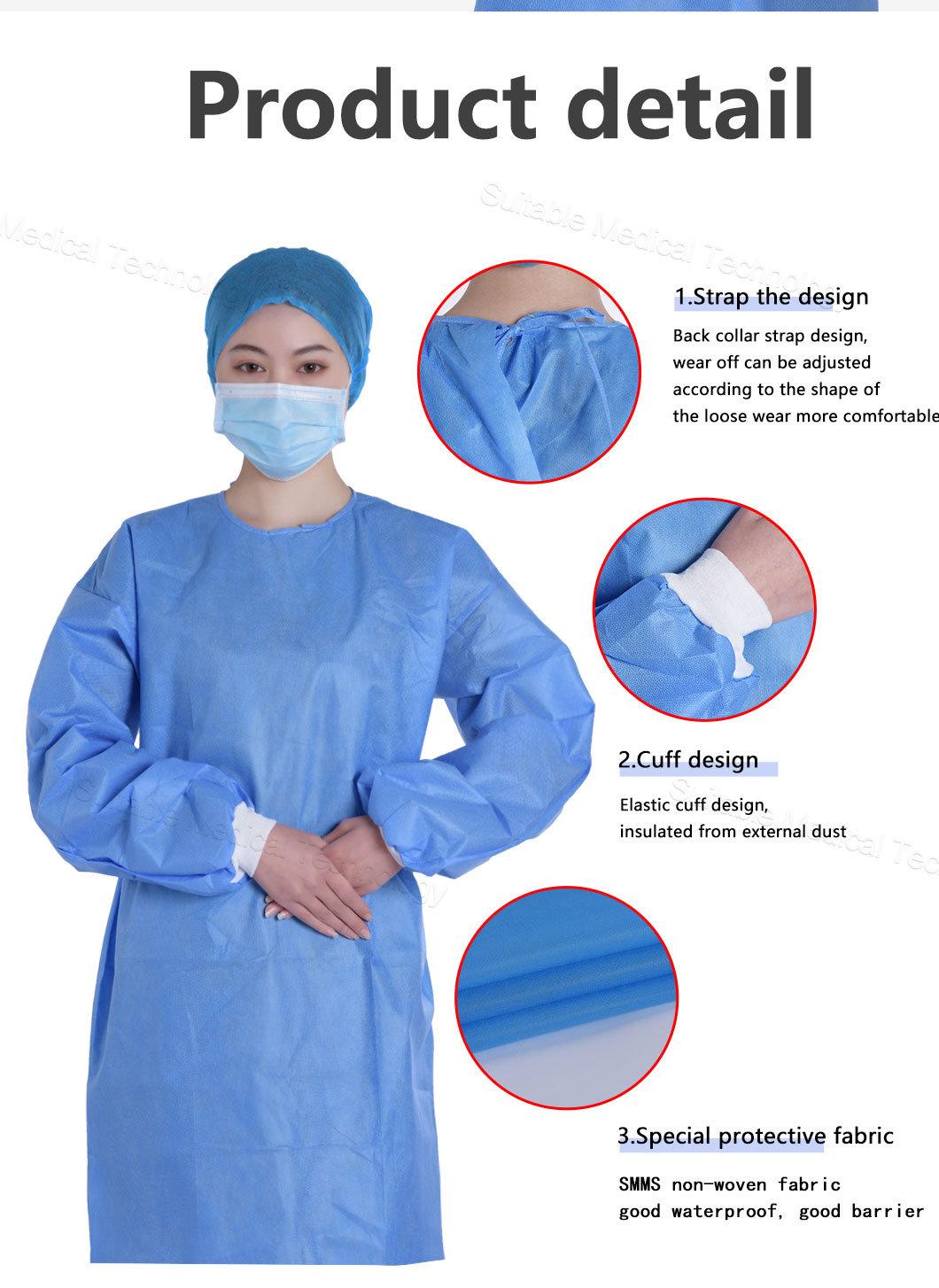 FDA Approved Medical Isolation Gown Surgical Safety Disposable Protective Clothing