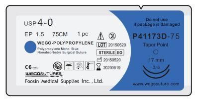 High Quality Polypropylene Sutures with Double Needles