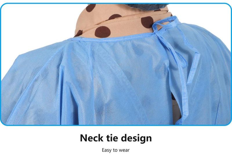 Hospital Patient Visitor Protector Impervious Standard Surgical Gown Disposable Isolation Gown CPE Protective Surgical Clothing Isolation Gown