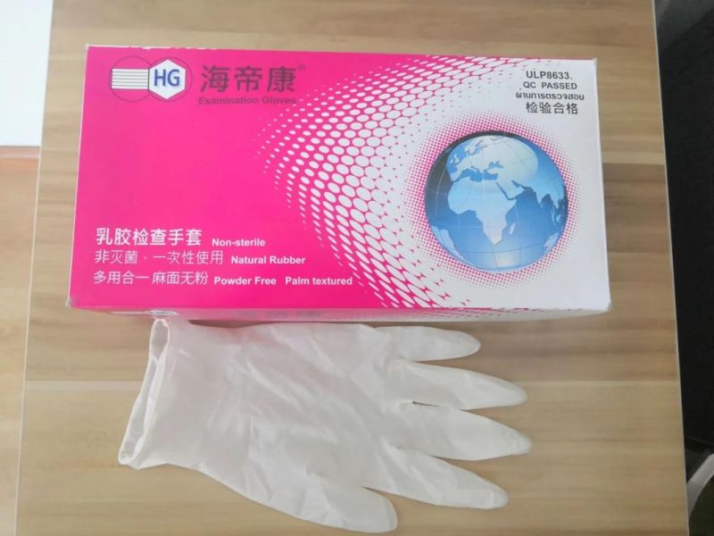 Medical Examination Latex Check Gloves, Non-Sterilization, Disposable Medical Supplies, Multi-in Use Without Powder