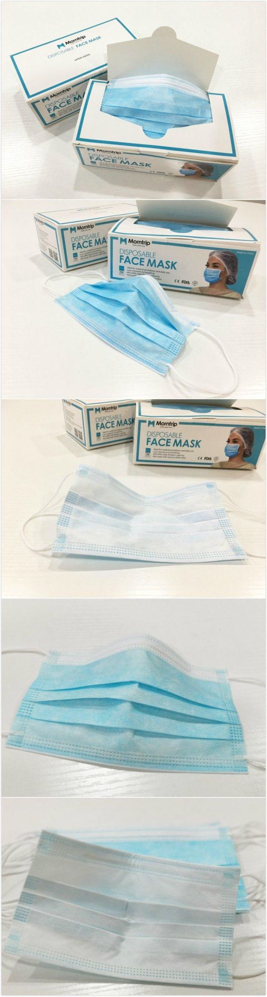 3 Ply Nonwoven Sterile Protective Anti-Virus Breathable Comfortable Disposable Medical Surgical Mask