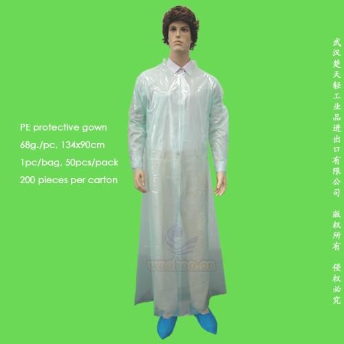 Disposable Polyethylene/Poly/PE Protective Gown