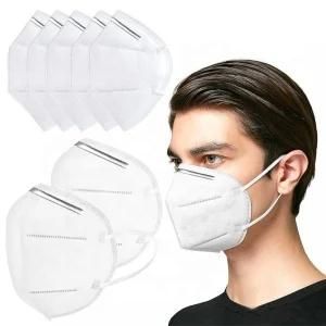 Disposable Face Mask, White 5-Ply Protection. Pollen and Haze-Proof with Elastic Earloop and Nose Bridge Clip-325703