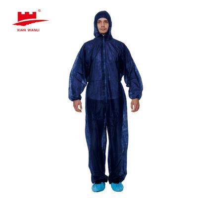 High Quality Non Woven Coverall Hooded Disposable Coveralls Isolation Gown for Hospital
