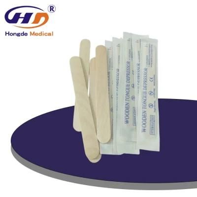 HD339 Disposable Durable Nature Medical Supplies Sterile Wooden Tongue Depressor with CE ISO