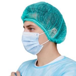 Medical Mask 3 Layers Non Woven Meltblown Mouth Mask with Earloop Disposable Blue/White/Green Face Mask