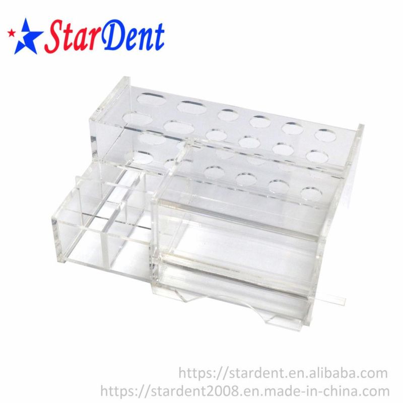 Dental Filling Material Adhesive Syringe Holder Acrylic Organizer Holder with Holes