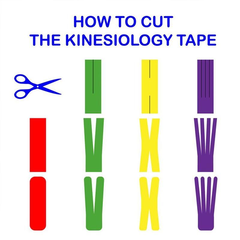 Custom Logo Printed 100% Cotton Fabric Medical Colored Kinesiology Tape