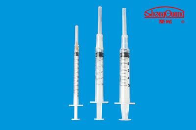 2 or 3 Parts Medical Disposable Sterile Injection Plastic Syringe, Insulin Syringe, Safety Syringe with CE0123 and ISO13485