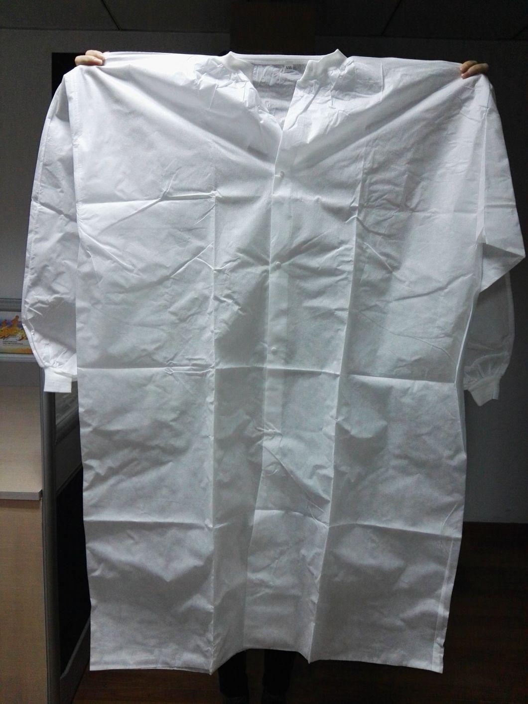 Multi-Layers Disposable Blue Knitted Cuff Lab Coats Medical Supplied
