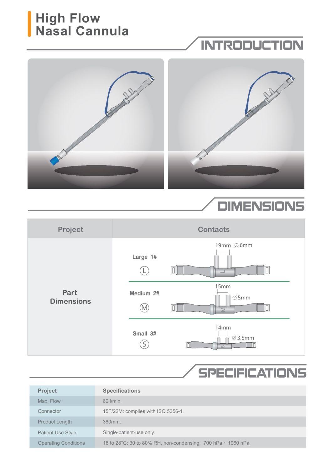 Medical Devices High Flow Heated Disposable Medical Anesthesia Breathing Circuit
