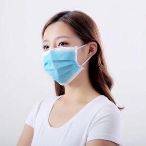 3-Ply Disposable Earloop Safety Face Mask 50 PCS Non-Woven Blue