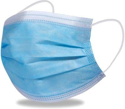 Blue Civil Use Pleated Chirurgical Earloop Disposable Face Mask