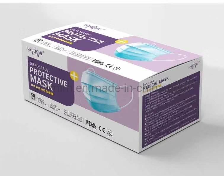 Lightsome Bfe 98.6 3ply Surgical Face Mask with FDA Ce Cfda
