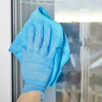 100PCS Blue Disposable Blended Nitrile Gloves Dishwashing Kitchen Work Rubber Garden Protective Gloves Left and Right Hand Universal
