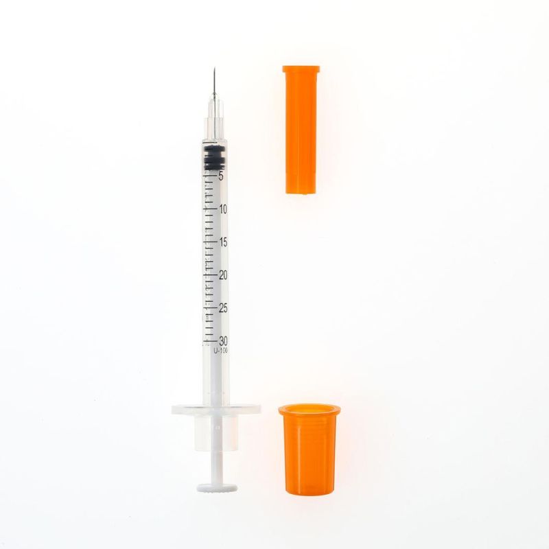 Sterile High Quality Disposable Insulin Syringe U-40/U-100 0.3ml/0.5ml/1.0ml High-Quality FDA CE&ISO