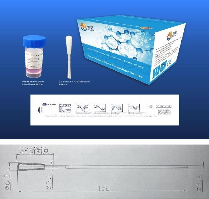 Disposable Throat Collector Stick Swab for Collecting PCR Sample