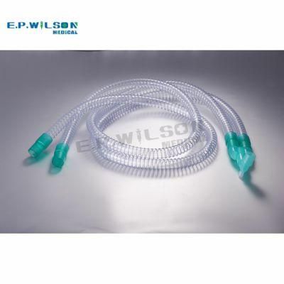 Disposable Medical Corrugated Tube Anesthesia Reinforced 1.5m 1.8m Breathing Circuits