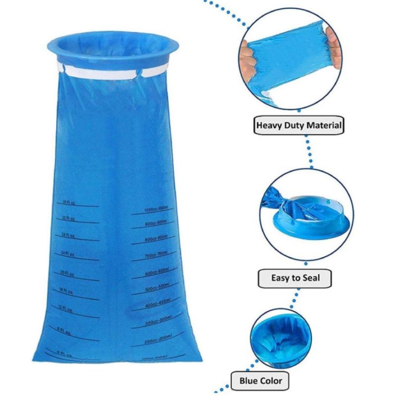 PE Blue Waste Disposal Barf Bags Emesis Disposable Vomit Aircraft Car Sickness Nausea Bags for Travel Motion Sickness