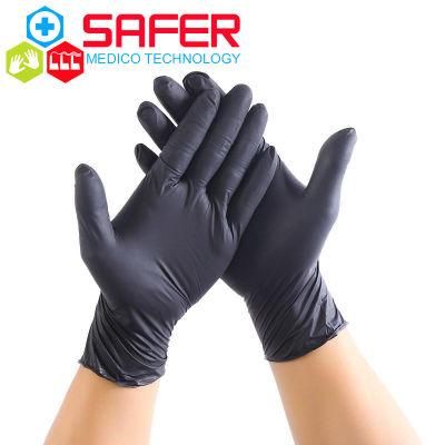 Safer Hot Selling Garden Black Vinyl Gloves for Food Preparing
