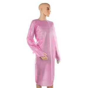 Red Disposable Gown PP Nonwoven Isolation Gown