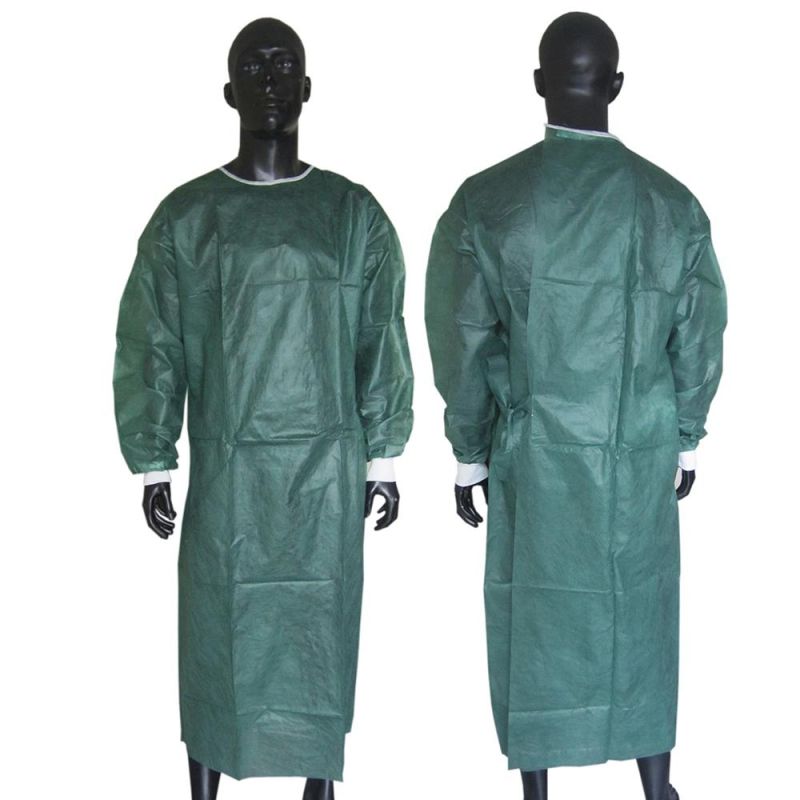 SMS Surgical Gown with Reinforced Area in Front and Arm Surgical Gown Hospital Uniform