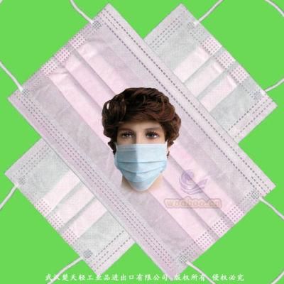 Disposable 1-Ply 2-Ply 3-Ply Surgical Face Mask with Elastic Earloops