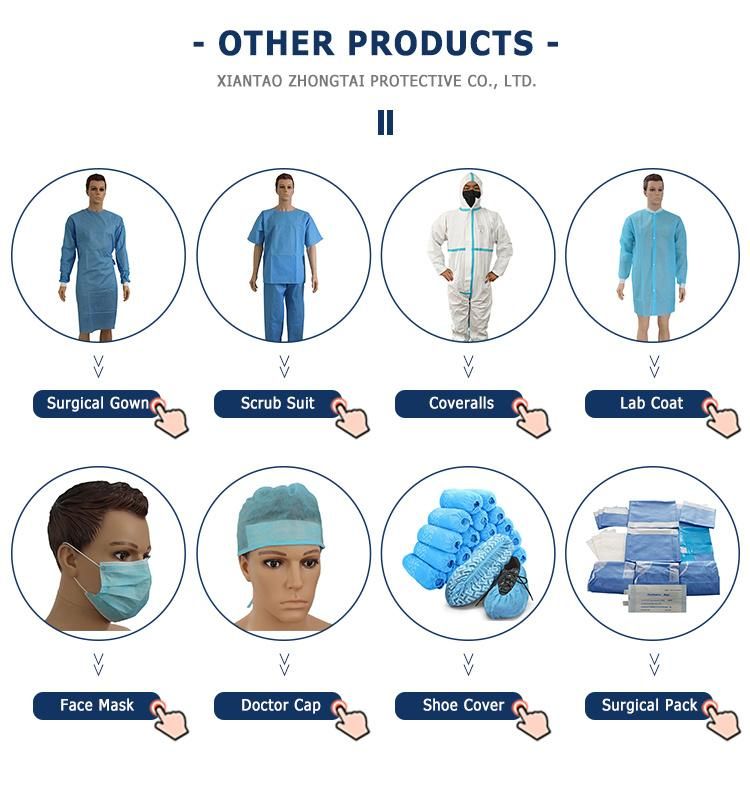 in Stock Disposable Non Woven Hair Nets Pleated Head Cover Clip Cap Bouffant Cap for Surgical Medical