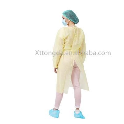 Non Sterile PP Disposable Medical Isolation Gown