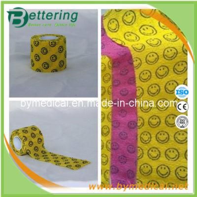 Smile Face Pattern Printing Self Adhesive Flexible Bandages