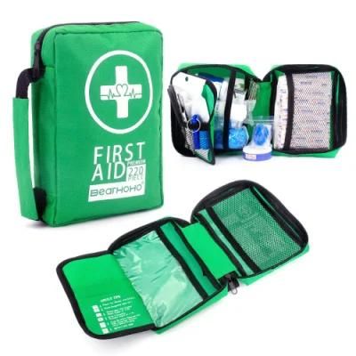 220PCS First Aid Kit for Car Home Travel Hiking Camping Outdoor Emergency Kits Green First Aid Bag