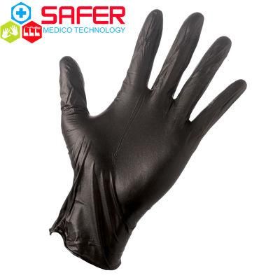 Cheap Powder Free PVC / Vinyl Disposable / Examination Black Gloves